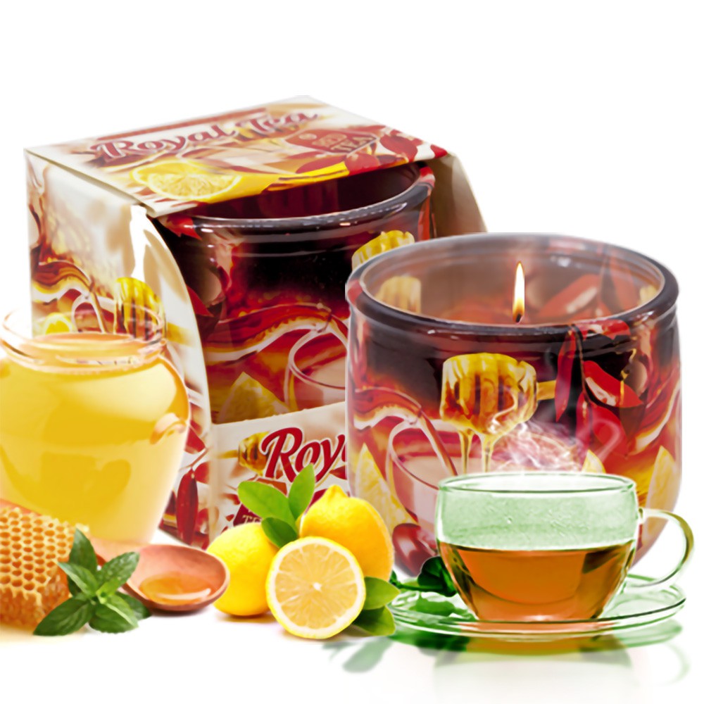 Ly nến thơm tinh dầu Bartek Royal Tea 100g QT025833 - trà hoàng gia, thơm phòng, khử mùi (giao mẫu ngẫu nhiên)