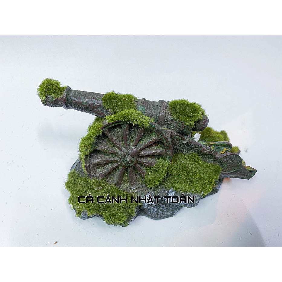 MÔ HÌNH KÉO PHÁO TRANG TRÍ BỂ CÁ TIỂU CẢNH 16X9X8CM