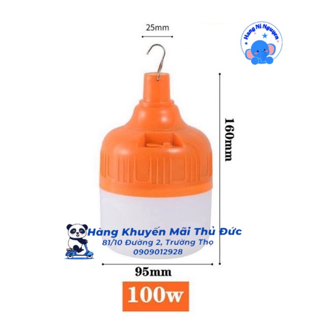 Bóng đèn tích điện loại lớn 3 chế độ tiện dụng 100W