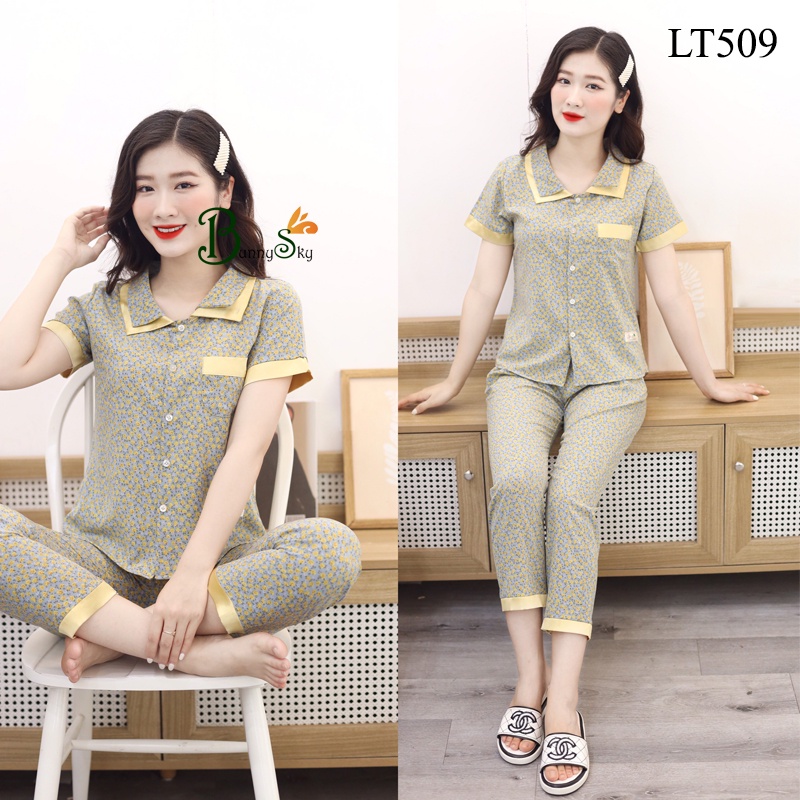 [BUNNYSKY] ĐỒ BỘ MẶC Ở NHÀ, QUẦN ÁO NỮ THIẾT KẾ CHẤT LIỆU LỤA HÀN MỀM MỊN, FOM DÁNG ĐẸP