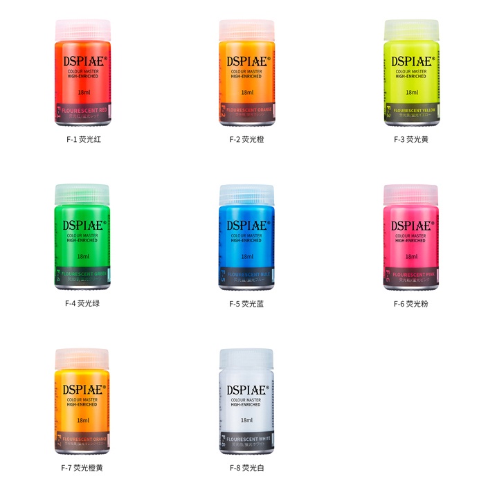 Sơn mô hình Dspiae phát sáng huỳnh quang Paint Fluorescent color (UV light) Master High Enriched
