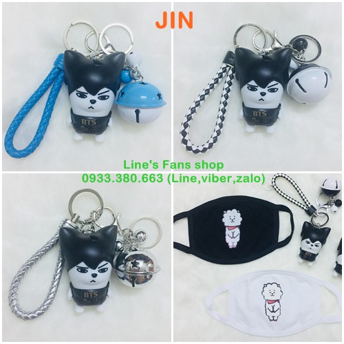 Móc khóa strap BTS (KM tặng Sticker & hình xăm BT21 BTS, khách chọn mẫu)