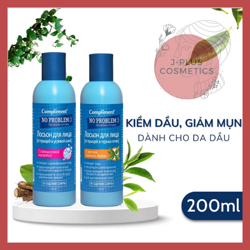 TONER COMPLIMENT NO PROBLEM LÀM SẠCH SÂU, KIỀM DẦU, GIẢM VIÊM, GIẢM MỤN 200ML