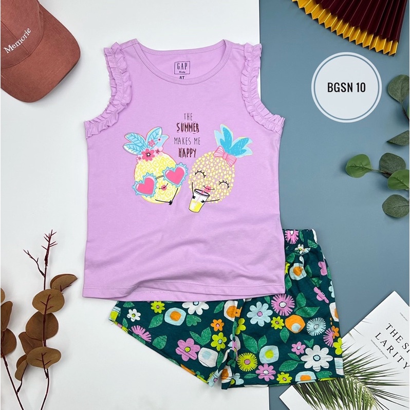 Bộ bé gái sát nách Hàng GA.P xuất dư size đại 24-58kg- Combo từ 3b giảm còn 105K/b