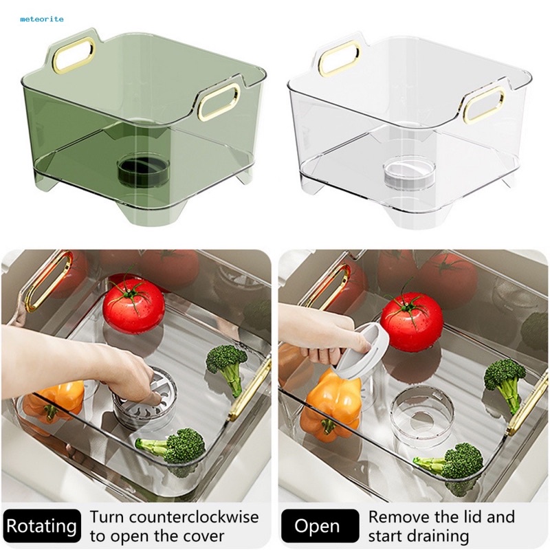 Chậu rửa rau củ quả có van xả nước dưới đáy sang trọng