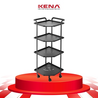 Kệ gia vị để góc tiện ích đa năng KENA KN157 lắp ghép thông minh, phủ sơn tĩnh điện chống gỉ