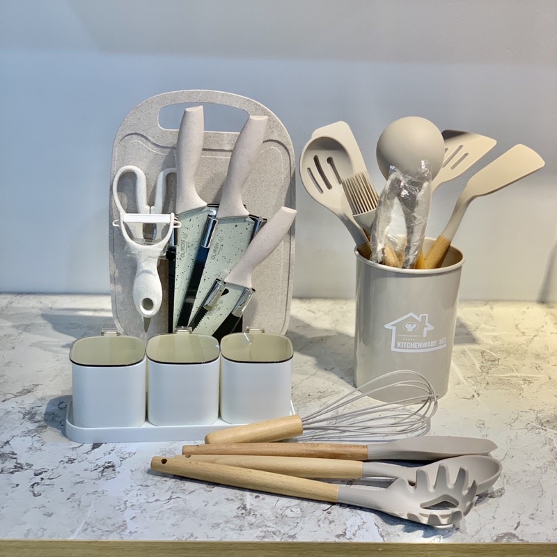 SẴN💙HOẢ TỐC 🍒 SET Hộp Đựng Gia Vị, Hũ gia vị nhựa Kèm Muỗng chống ẩm Tiện Lợi