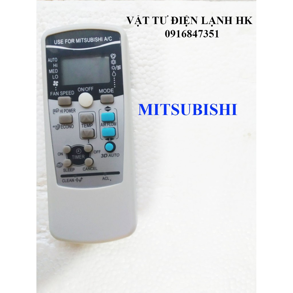 Điều khiển điều hòa các hãng mẫu như hình MIDEA SUMIKURA FUNIKI NAGAKAWA MITSUBISHI - Remote máy lạnh