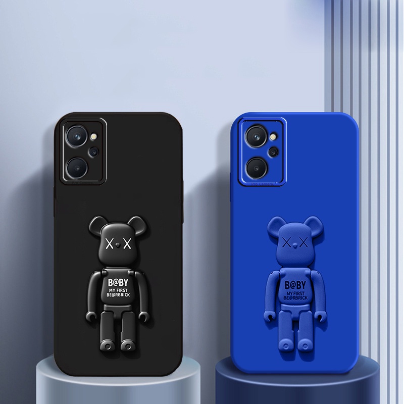 Ốp Điện Thoại Có Giá Đỡ Hình Gấu Cho Realme 9 8 Pro 4G 5G Plus 9i 8i OPPO A96 A76 A36 Realme 9 Pro + V13 8S