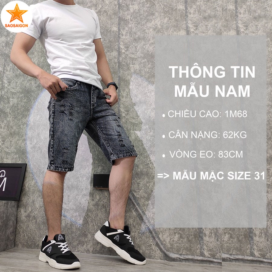 Quần short nam [ HÌNH THẬT ] jean đẹp chuẩn siêu bền SG415 Saosaigon | BigBuy360 - bigbuy360.vn