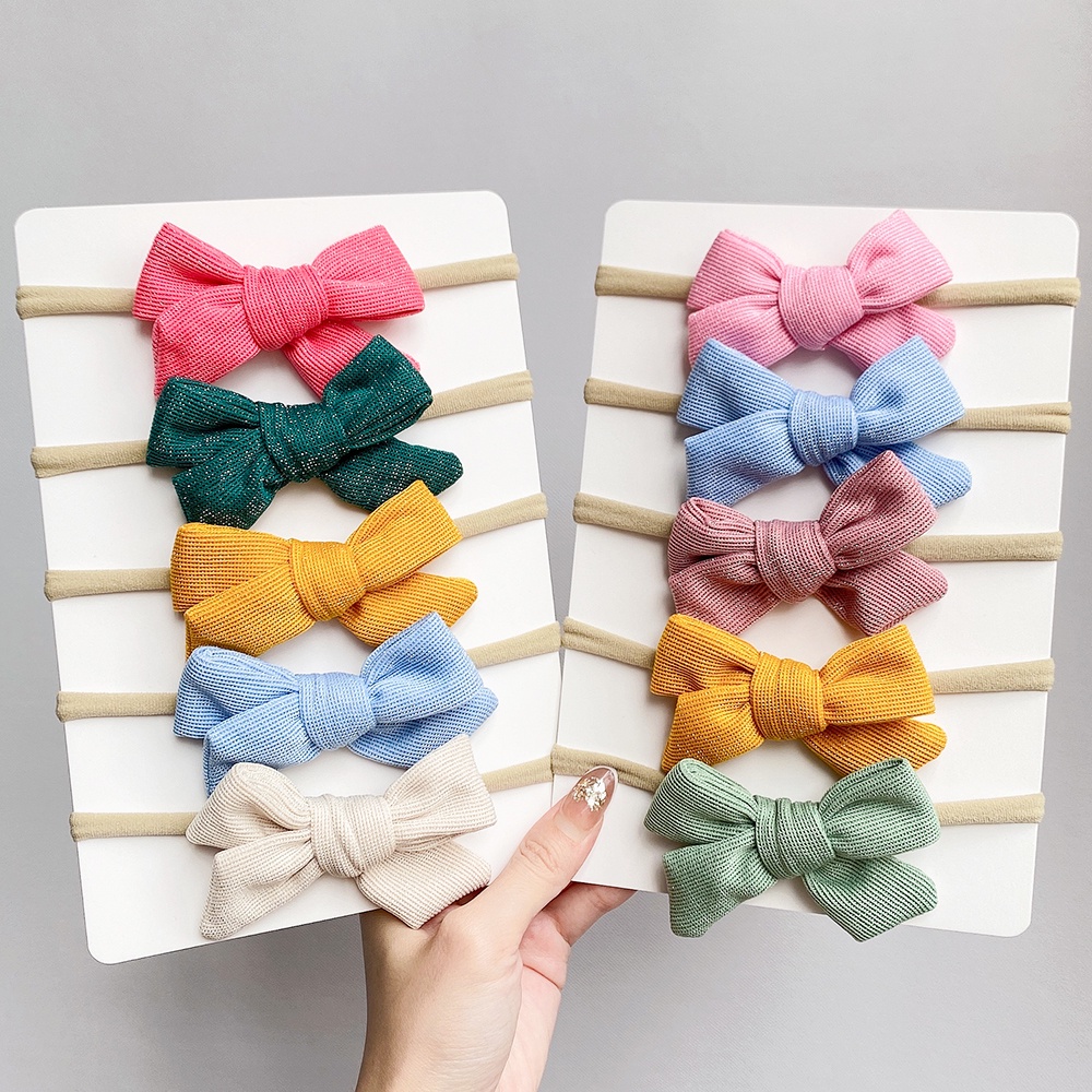 KIDSBOWS Set 5 Băng Đô Đính Nơ Dễ Thương Cho Bé Gái