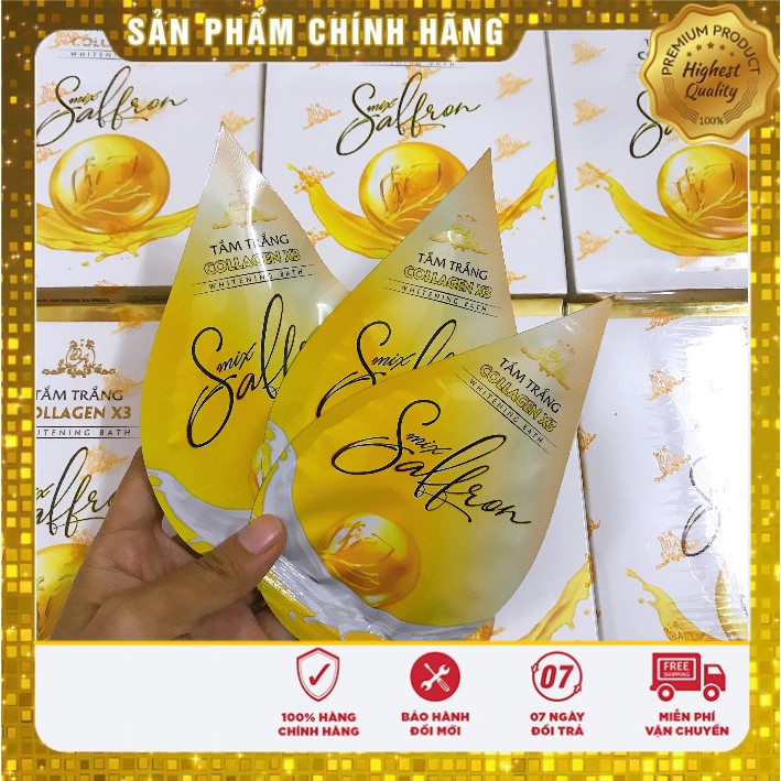 Tắm trắng Collagen X3 Mix Saffron mới