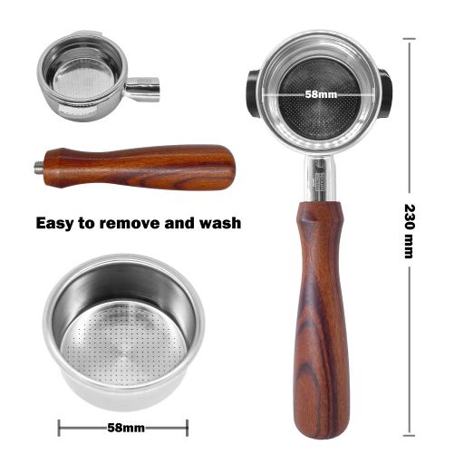 Máy Pha Cà Phê Hai Tai Bằng Thép Không Gỉ 304 58mm Tương Thích Với Gemilai, E61 Group ,La Mazocco,Nuova, Breville 9 Series Espresso
