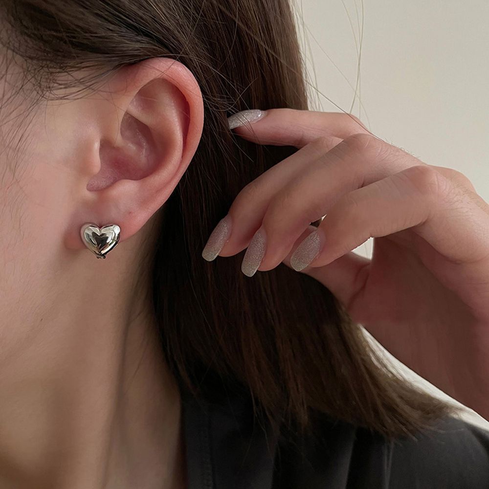 Khuyên tai hình trái tim phong cách hàn quốc thời trang cho nữ