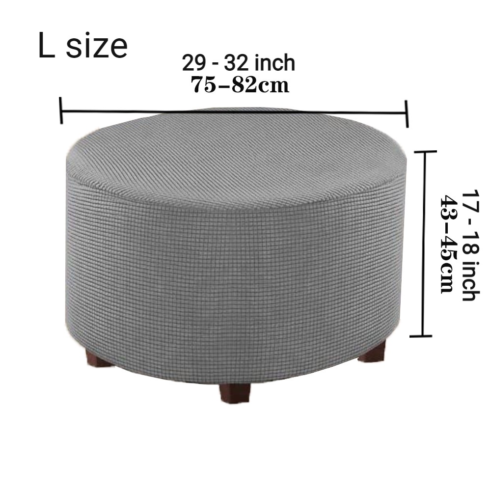 Vỏ bọc ghế sofa hình tròn màu trơn co giãn trang trí nội thất phòng khách