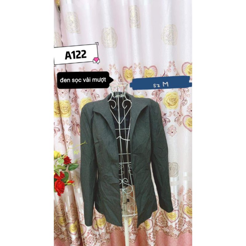áo khoác vest đen sọc công sở size M. A122