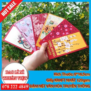 bao lì xì tết 2021 combo 36 bao Sắc Xuân Tân Sửu (4-6 mẫu như hình)