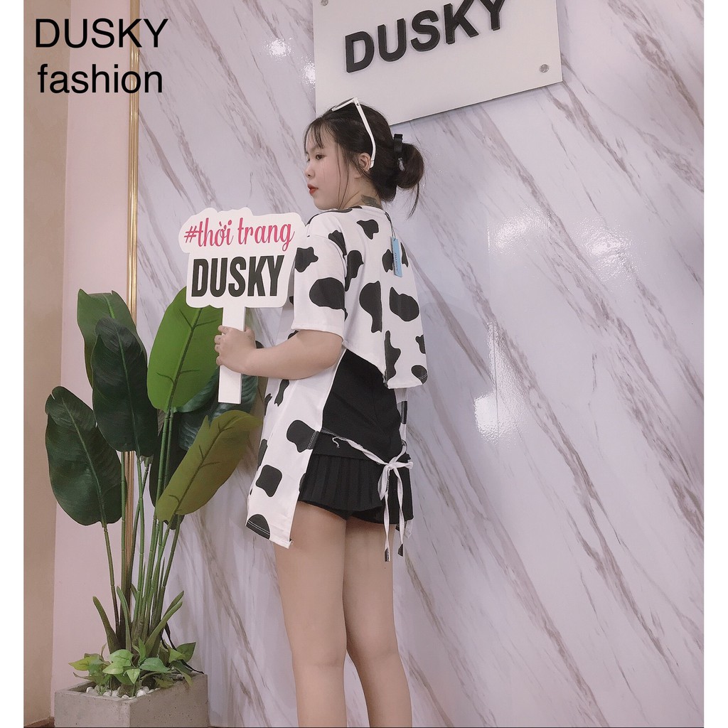 Áo thun nữ hở lưng cột dây SAU LƯNG BÒ SỮA - DUSKY