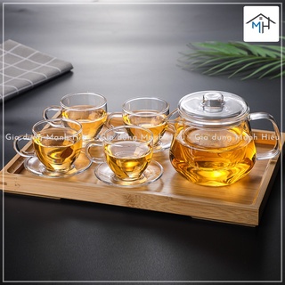 Bộ ấm trà thủy tinh chịu nhiệt - 500ml