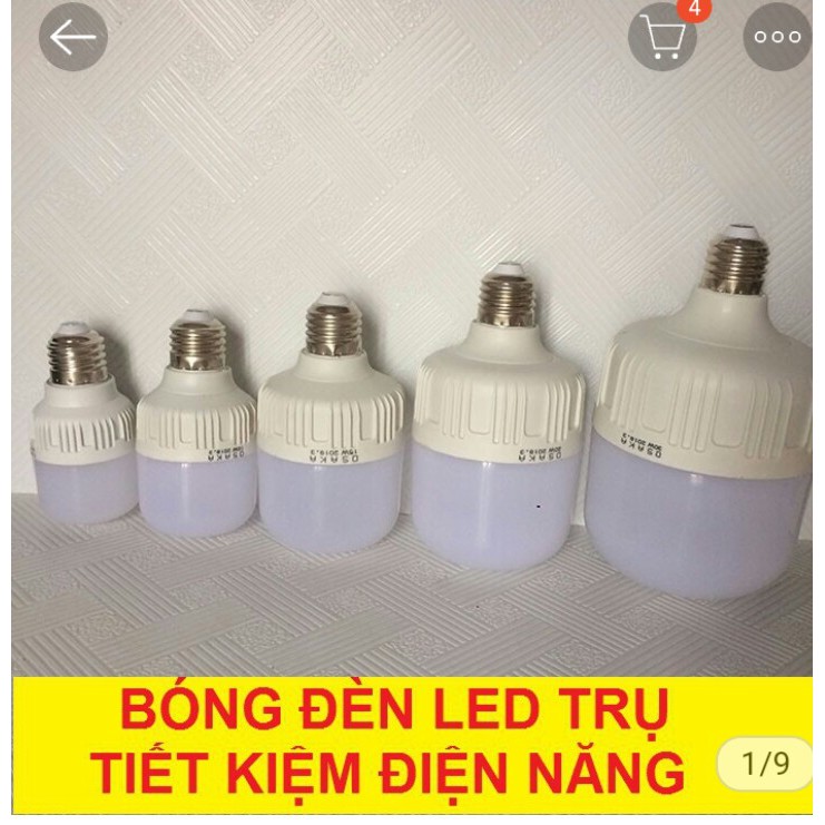 Bóng đèn LED trụ tròn 20W / 30W (đèn bulb) - chip LG ánh sáng chuẩn