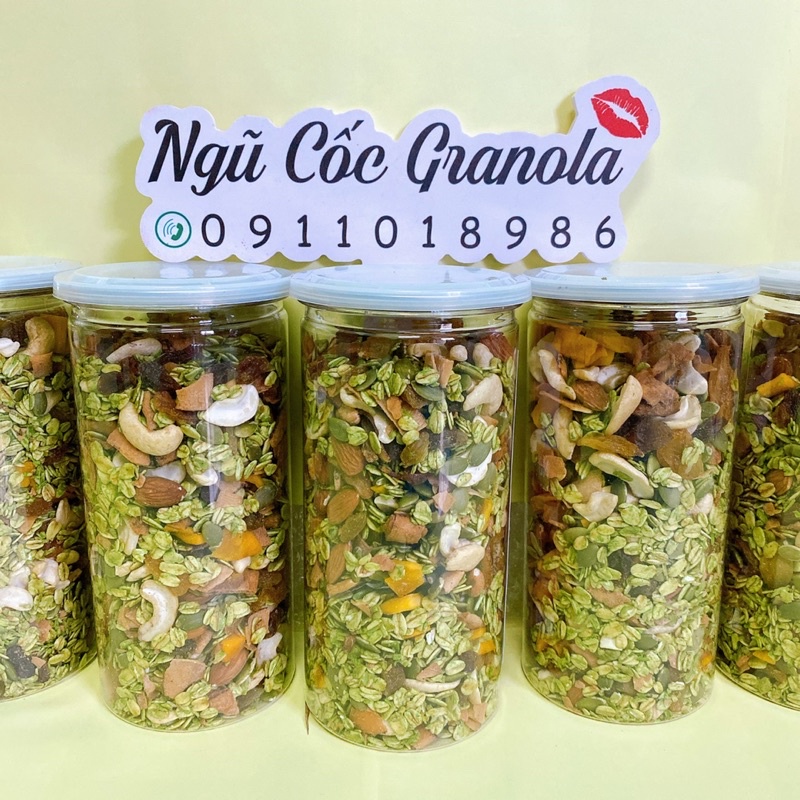NGŨ CỐC GRANOLA VỊ MATCHA THƠM NGON HỦ 500G