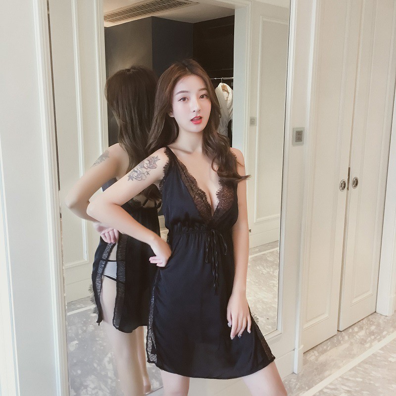 Váy ngủ lụa sexy cao cấp HEZA đầm ngủ sexy