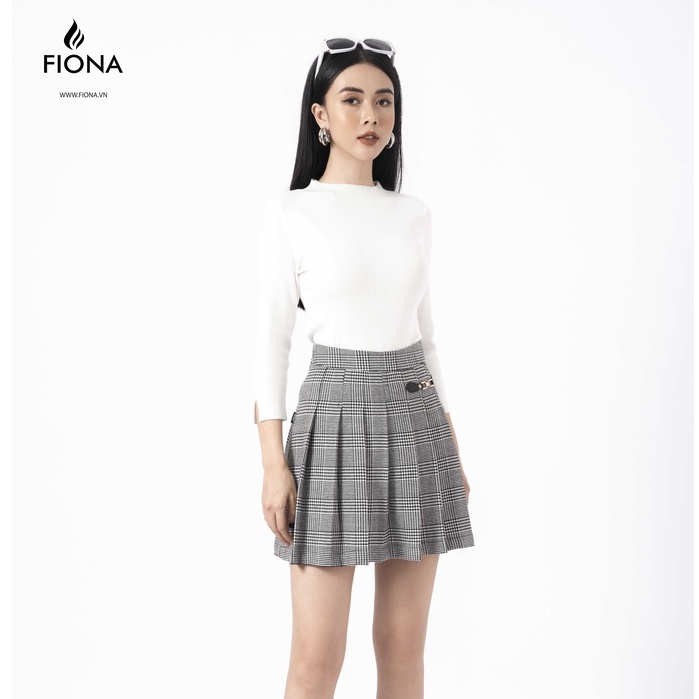 Chân váy dạ ngắn FIONA, chân váy tenis dạo phố, chân váy thu đông xếp ly F250509