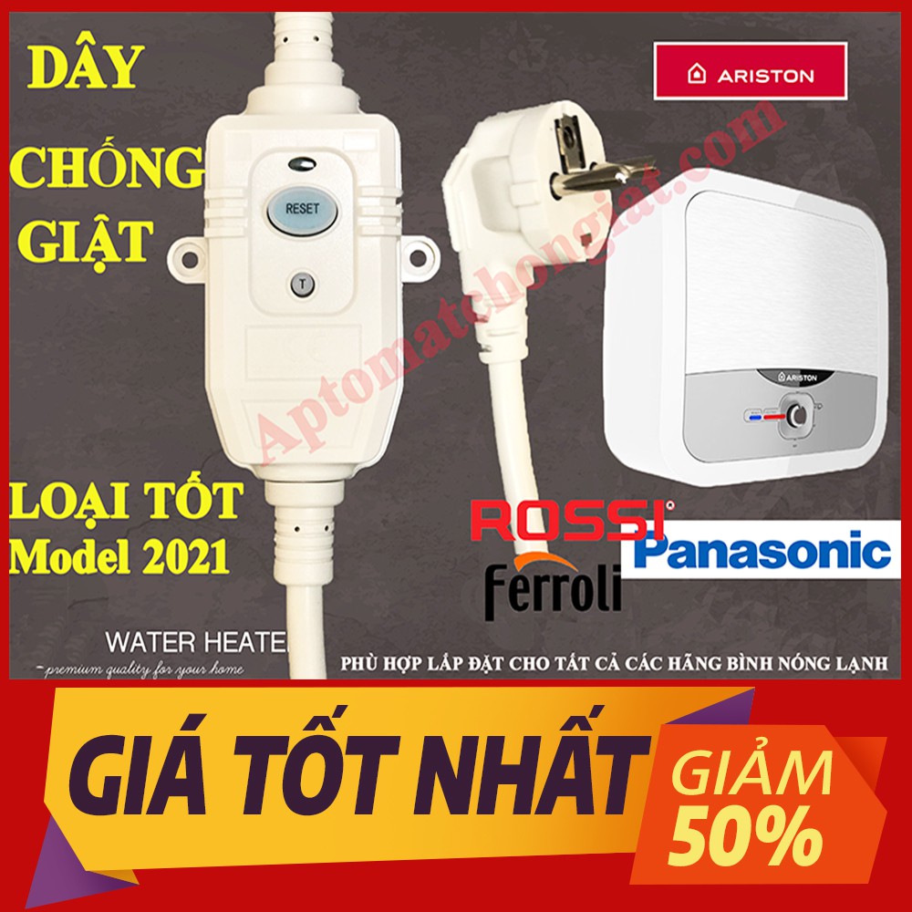 [HÀNG CHÍNH HÃNG]  Dây chống giật bình nóng lạnh ARISTON 16A - MẪU 2021 TEST GIẬT TRÊN CƠ THỂ TRỰC TIẾP - Hàng Tốt