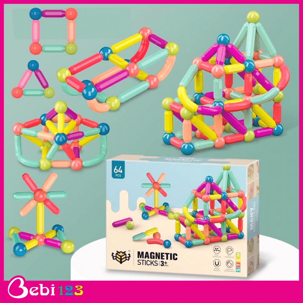 Bộ đồ chơi Nam Châm Ghép Hình nhiều chi tiết cho bé tư duy sáng tạo phát triển trí thông minh, Lego Xếp Hình