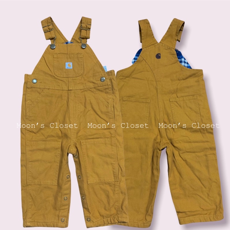 Quần yếm nâu Carhartt xuất dư size 3m-4y (form to)