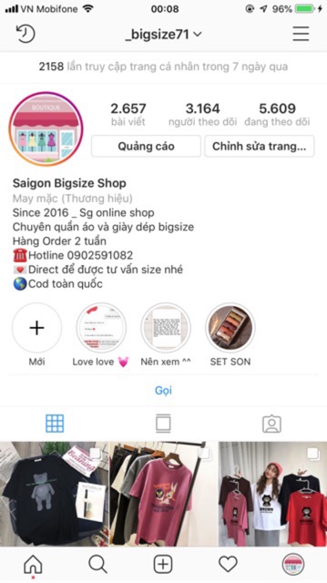 Chuyên quần áo bigsize chất lượng, xem nhiều hơn tại instagram