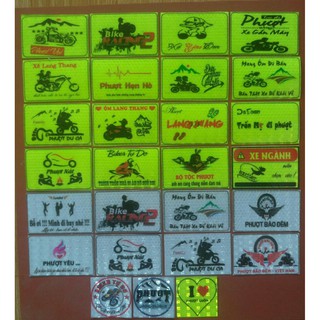 logo phượt logo phản quang tem xe 27 logo như hình