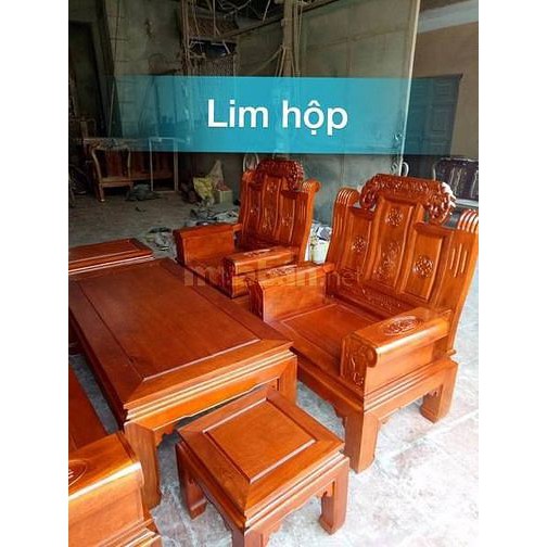 Bộ bàn ghế Âu Á Hộp Voi gỗ lim