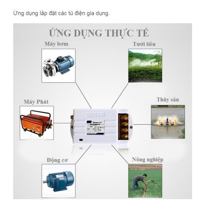 (CÓ HỌC LỆNH) Công tắc điều khiển từ xa Honest HT-6220KGD công suất lớn 220v 40A 1000m dùng cho máy bơm ,moto điện..