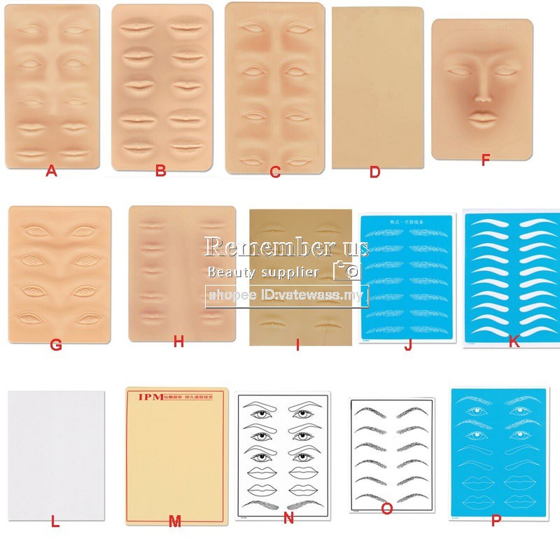 Da giả tập phun xăm da điêu khắc, da bột, da hồng, da trắng trơn