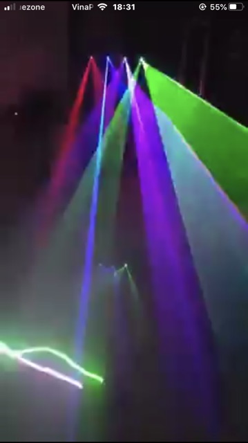 Đèn lade 4 cửa hình vòng cung pun 7 màu