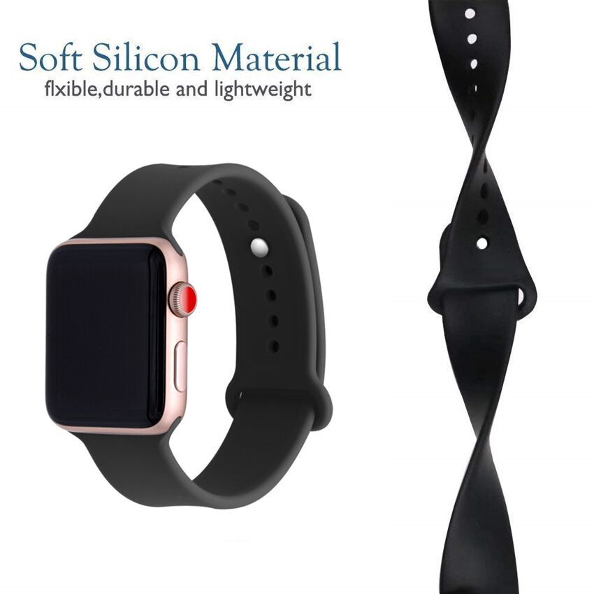 Dây đeo silicone thay thế cho Apple Watch 5 4 3 2 1 38mm 42mm 44MM 40mm