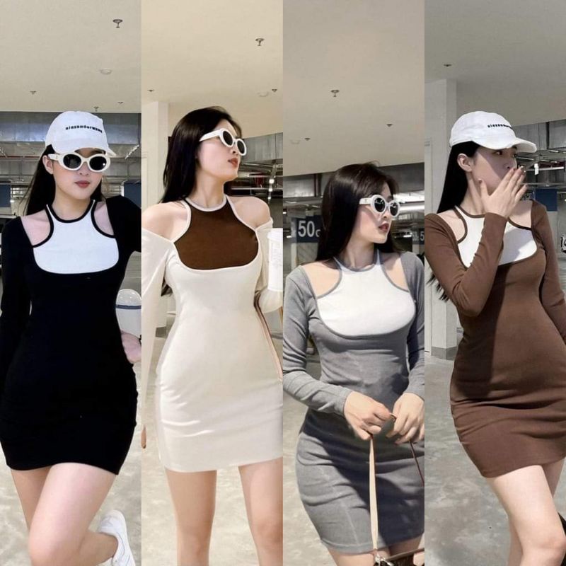 ĐẦM XINH PHỐI VIỀN NGẮN MẪU MỚI SIÊU RẺ