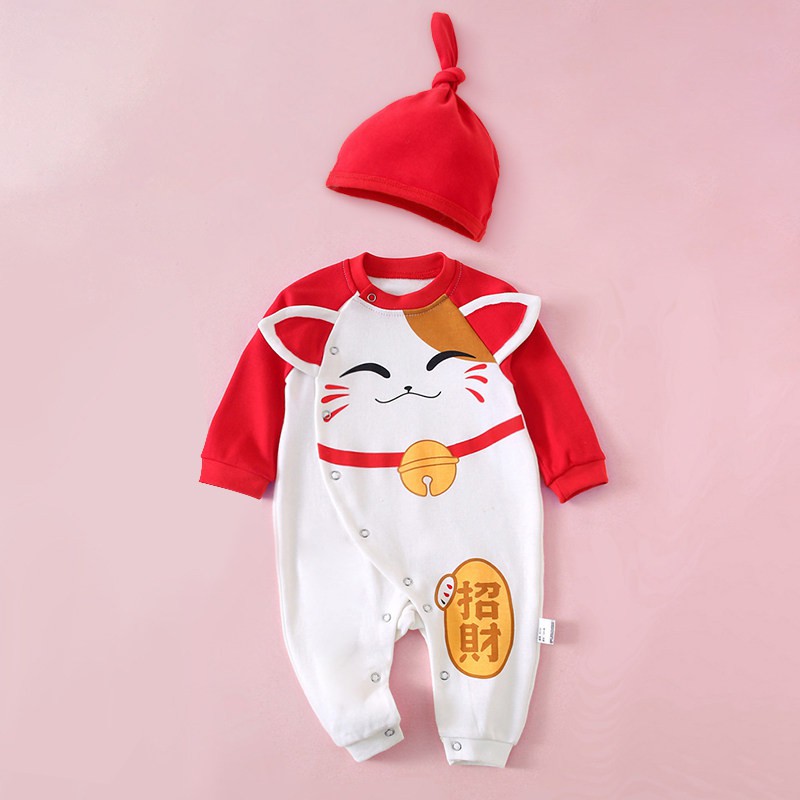 Body Dài Tay cho Bé kèm mũ mẫu quần áo trẻ em sơ sinh hình Thú Voi Xanh chất Cotton Mềm Mịn từ 3-12kg