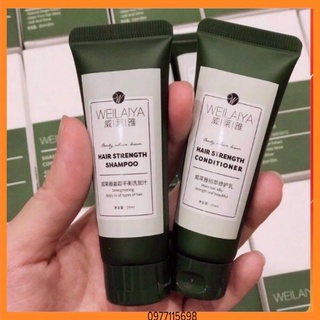 Dầu gội gừng weilaiya sét mini size gội 20ml + xả 20ml