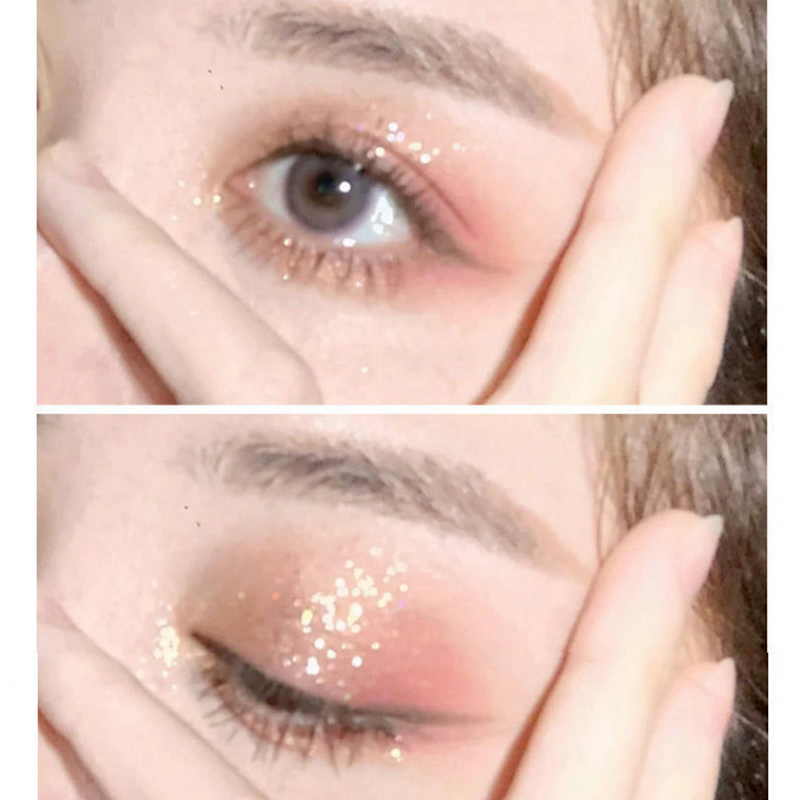 [Hàng mới về] Bảng phấn mắt 4 màu trang điểm hiệu ứng lì lấp lánh tự nhiên lâu trôi chống thấm nước