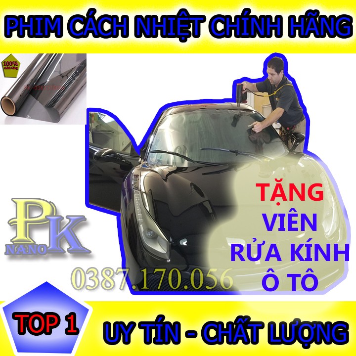 COMBO FULL XE Phim cách nhiệt ô tô 7 CHỖ Gói SIÊU CÁCH NHIỆT CẮT UV 100%,Giảm nóng 95%, Chính Hãng Hàn Quốc, NanoPK