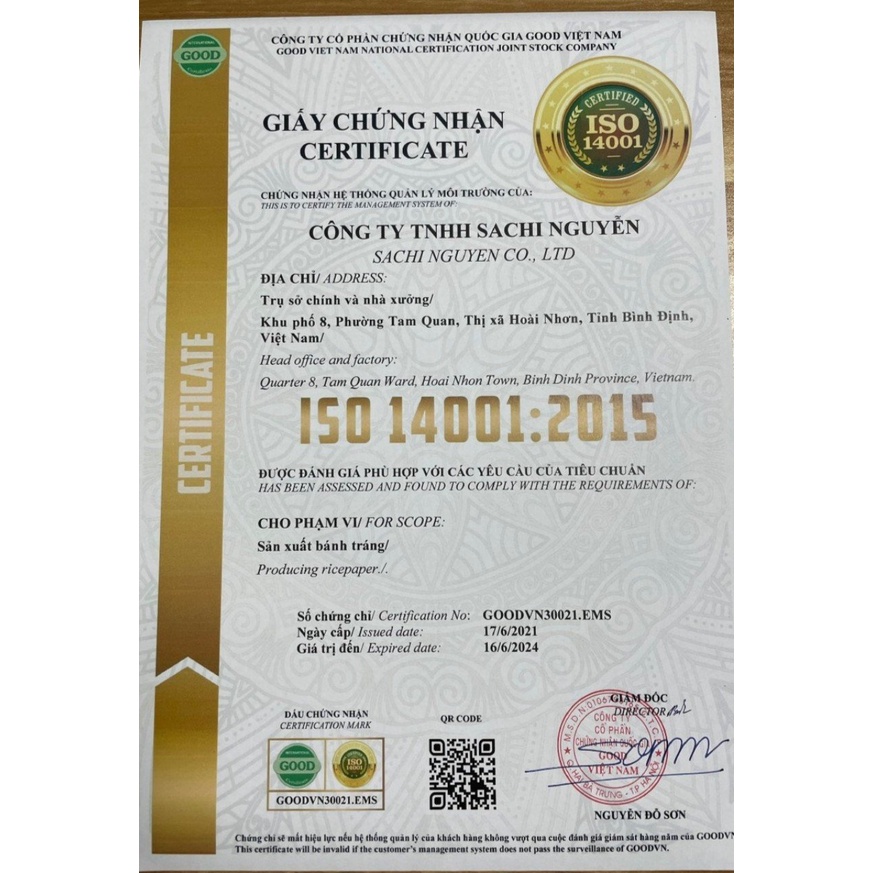 Thùng 25 Gói Bánh Tráng Gạo Mè Nướng Sẵn SACHI 75 Gam