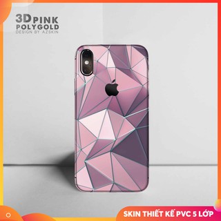 Dán Skin IPhone Hình 3D Pink Polygol  | Skin IPhone Full Lưng Viền  Chất Liệu Cao Cấp Chống Xước, Chống Thấm,..