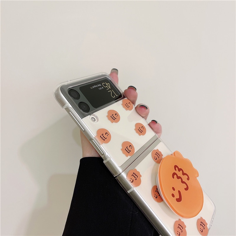 Ốp Điện Thoại PC Cứng Trong Suốt Chống Sốc Cho Samsung Galaxy Z Flip 4 5G Cute Eel Z Flip 3
