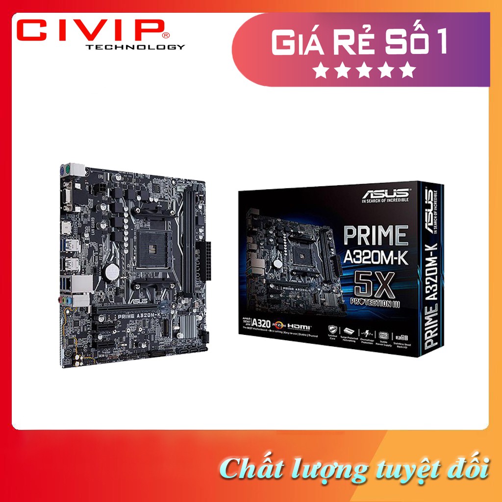 Mainboard ASUS Prime A320M-K - Hàng Chính Hãng