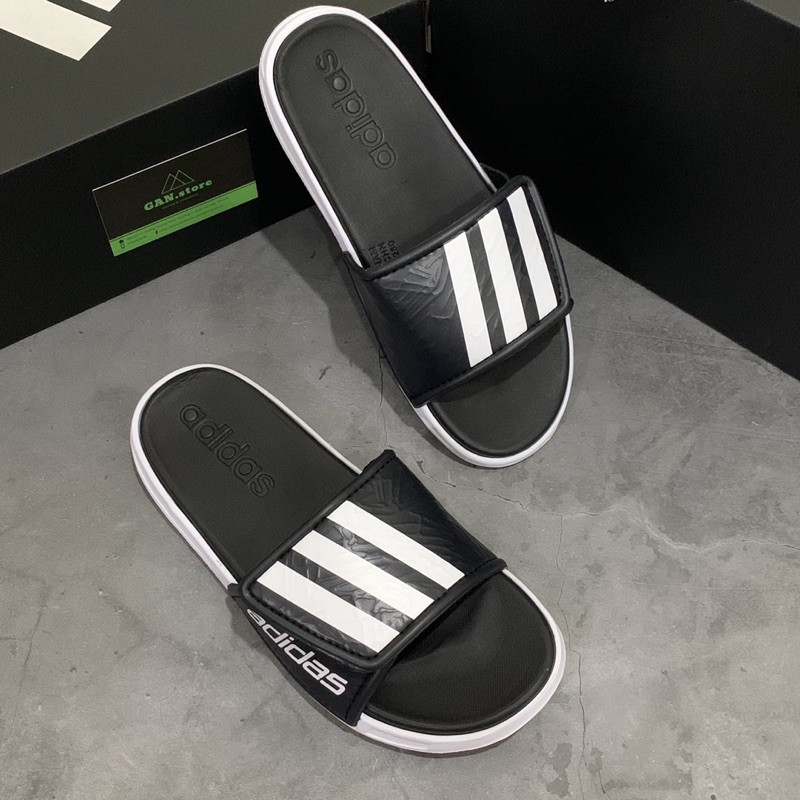 DÉP ADIDAS NỆM QUAI DA ÊM ÁI TUYỆT ĐẸP - Full box hcm bảo hành 3 tháng