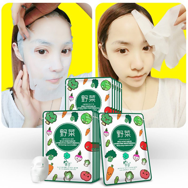 Mặt nạ giấy dưỡng ẩm làm mềm da chiết xuất rau củ quả tự nhiên