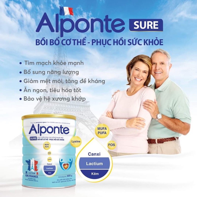 Sữa bột Alponte Sure 900g (date mới)