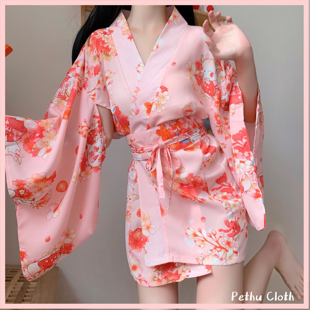 （Q1,HCM）🌸kimono Sexy🌸 Cosplay Nhật Bản Đồ lót định hình  Đồ Ngủ hóa mặc nhà --- không Socks---freesize 40-70kg---003 | BigBuy360 - bigbuy360.vn